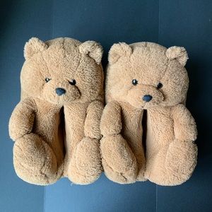 Teddy bear slippers